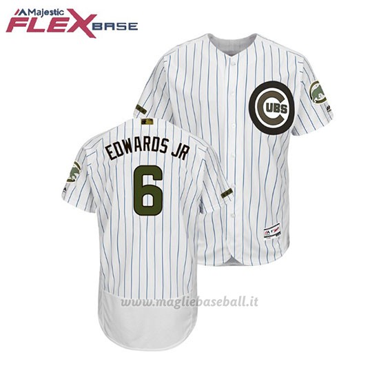 Maglia Baseball Uomo Chicago Cubs Carl Edwards Jr 2018 Dia de los Caidos Flex Base Bianco
